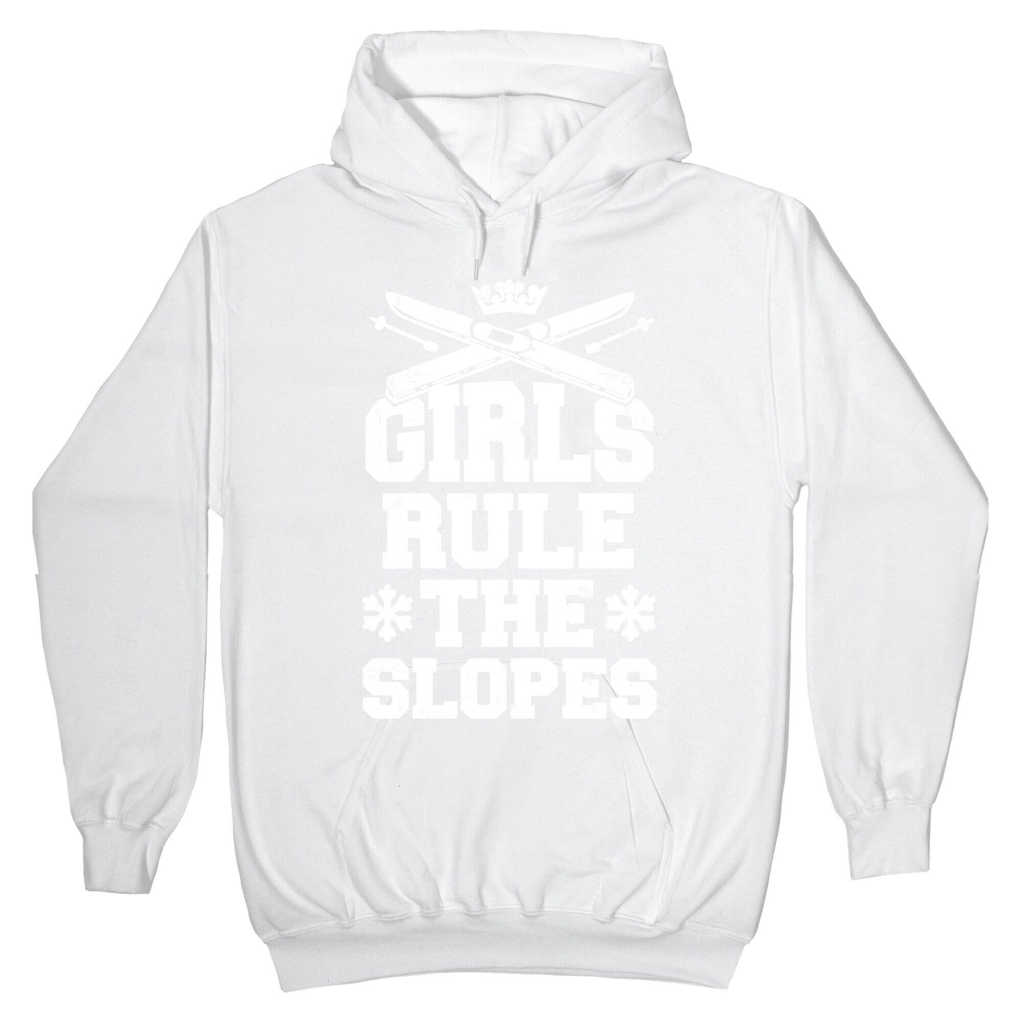 Girls Rule The Ski Slopes Vintage Style Hoodie